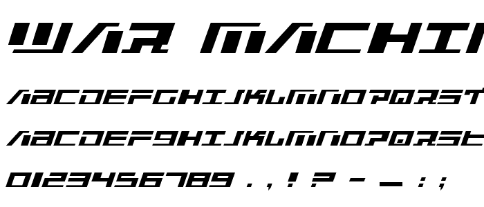War Machine font